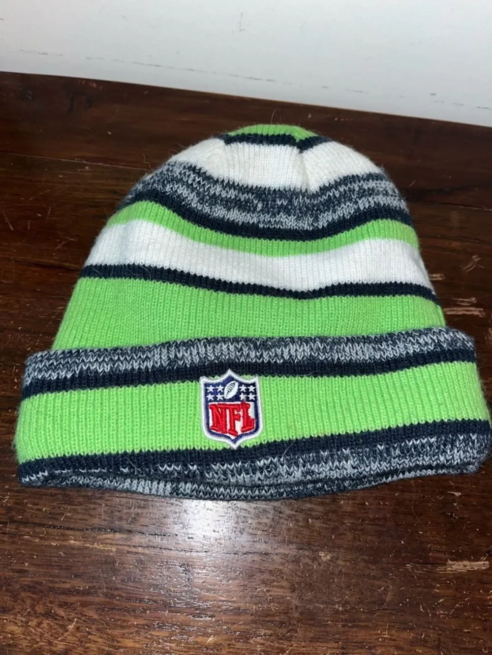 New era Seattle Seahawks NO Pom style winter beanie knit ski snowboard cap hat B